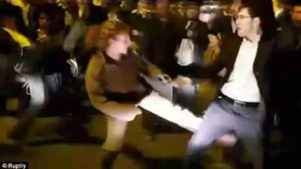 Fearless Female Soldier Uses High Kicks To Disperse Crowd Of Jewish Protesters (Photos, Video)